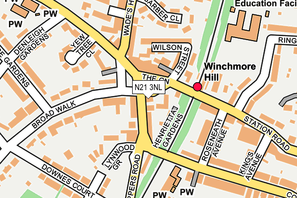 N21 3NL map - OS OpenMap – Local (Ordnance Survey) N21 3NL map - OS OpenMap – Local (Ordnance Survey)
