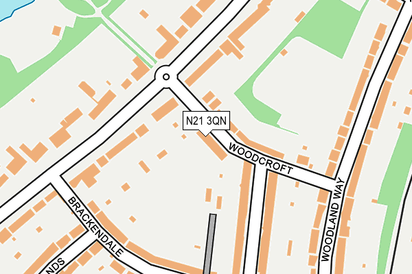 N21 3QN map - OS OpenMap – Local (Ordnance Survey) N21 3QN map - OS OpenMap – Local (Ordnance Survey)