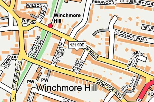 N21 9DE map - OS OpenMap – Local (Ordnance Survey) N21 9DE map - OS OpenMap – Local (Ordnance Survey)