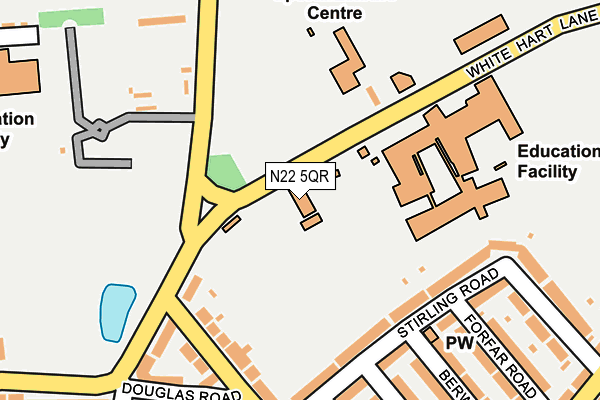N22 5QR map - OS OpenMap – Local (Ordnance Survey) N22 5QR map - OS OpenMap – Local (Ordnance Survey)