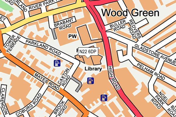 N22 6DP map - OS OpenMap – Local (Ordnance Survey) N22 6DP map - OS OpenMap – Local (Ordnance Survey)