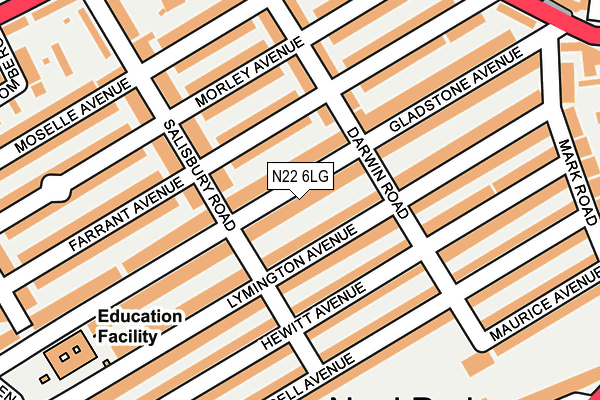 N22 6LG map - OS OpenMap – Local (Ordnance Survey) N22 6LG map - OS OpenMap – Local (Ordnance Survey)