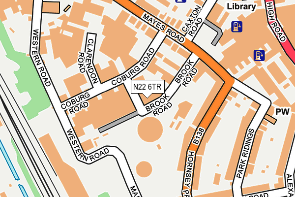 N22 6TR map - OS OpenMap – Local (Ordnance Survey) N22 6TR map - OS OpenMap – Local (Ordnance Survey)