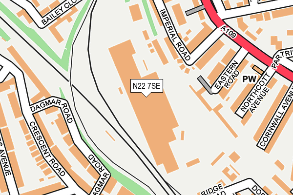 N22 7SE map - OS OpenMap – Local (Ordnance Survey) N22 7SE map - OS OpenMap – Local (Ordnance Survey)