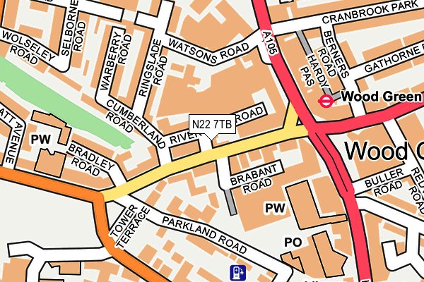 N22 7TB map - OS OpenMap – Local (Ordnance Survey) N22 7TB map - OS OpenMap – Local (Ordnance Survey)