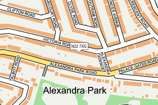 N22 7XG map - OS OpenMap – Local (Ordnance Survey) N22 7XG map - OS OpenMap – Local (Ordnance Survey)