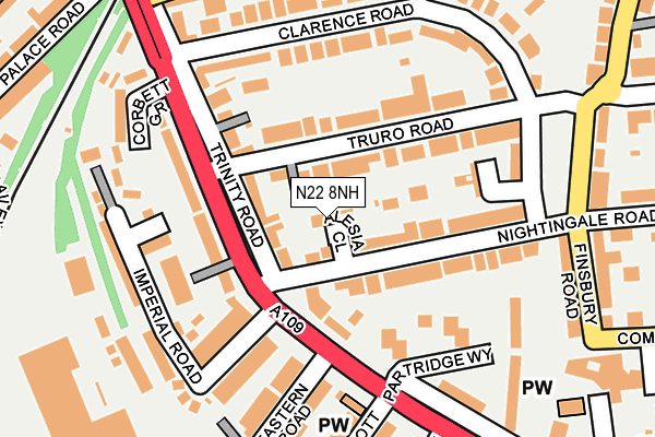 N22 8NH map - OS OpenMap – Local (Ordnance Survey) N22 8NH map - OS OpenMap – Local (Ordnance Survey)