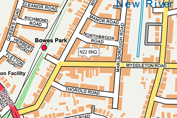 N22 8NQ map - OS OpenMap – Local (Ordnance Survey) N22 8NQ map - OS OpenMap – Local (Ordnance Survey)