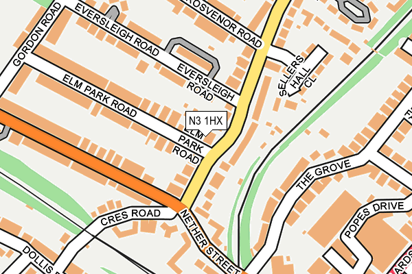 N3 1HX map - OS OpenMap – Local (Ordnance Survey) N3 1HX map - OS OpenMap – Local (Ordnance Survey)