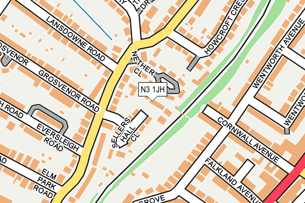 N3 1JH map - OS OpenMap – Local (Ordnance Survey) N3 1JH map - OS OpenMap – Local (Ordnance Survey)