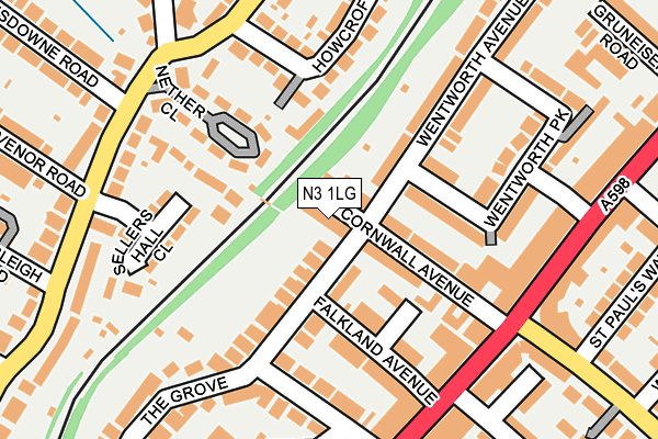 N3 1LG map - OS OpenMap – Local (Ordnance Survey) N3 1LG map - OS OpenMap – Local (Ordnance Survey)