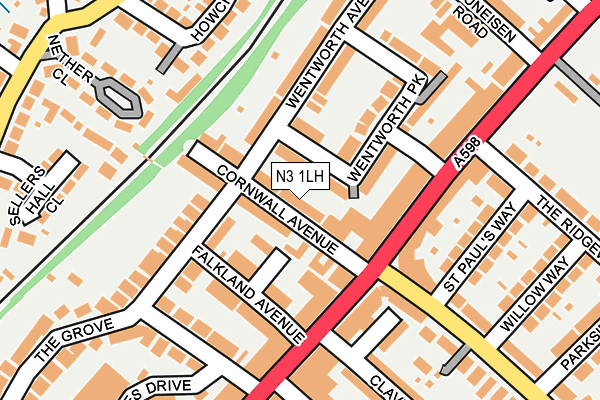 N3 1LH map - OS OpenMap – Local (Ordnance Survey) N3 1LH map - OS OpenMap – Local (Ordnance Survey)