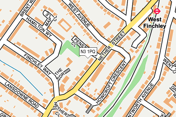 N3 1PQ map - OS OpenMap – Local (Ordnance Survey) N3 1PQ map - OS OpenMap – Local (Ordnance Survey)
