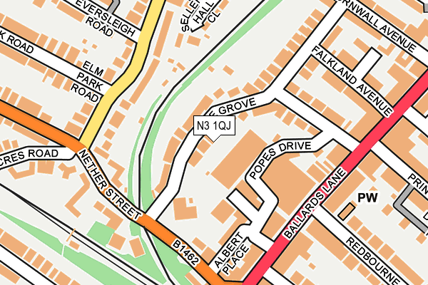 N3 1QJ map - OS OpenMap – Local (Ordnance Survey) N3 1QJ map - OS OpenMap – Local (Ordnance Survey)