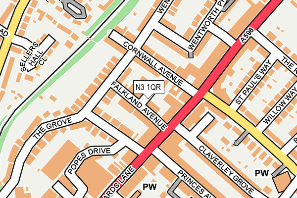 N3 1QR map - OS OpenMap – Local (Ordnance Survey) N3 1QR map - OS OpenMap – Local (Ordnance Survey)