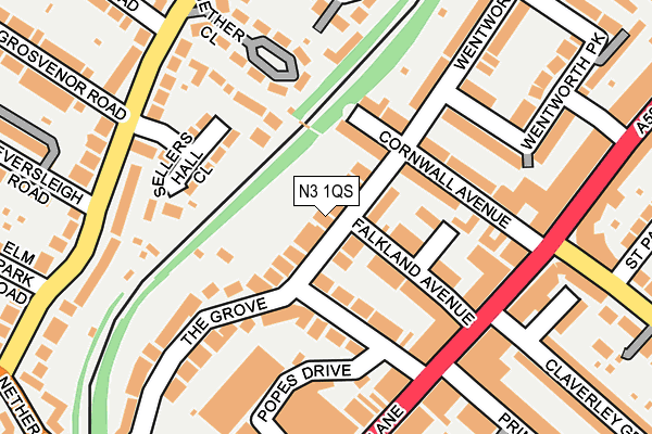 N3 1QS map - OS OpenMap – Local (Ordnance Survey) N3 1QS map - OS OpenMap – Local (Ordnance Survey)