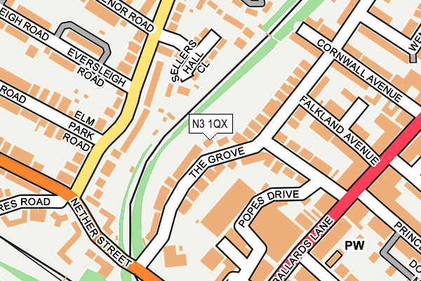 N3 1QX map - OS OpenMap – Local (Ordnance Survey) N3 1QX map - OS OpenMap – Local (Ordnance Survey)