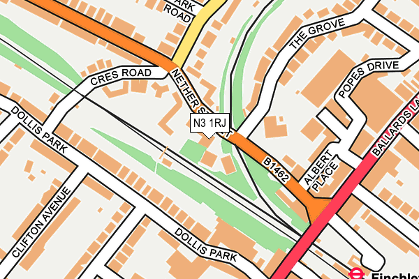 N3 1RJ map - OS OpenMap – Local (Ordnance Survey) N3 1RJ map - OS OpenMap – Local (Ordnance Survey)