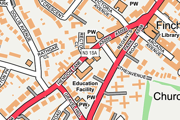 N3 1SA map - OS OpenMap – Local (Ordnance Survey) N3 1SA map - OS OpenMap – Local (Ordnance Survey)