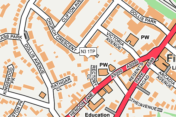 N3 1TP map - OS OpenMap – Local (Ordnance Survey) N3 1TP map - OS OpenMap – Local (Ordnance Survey)