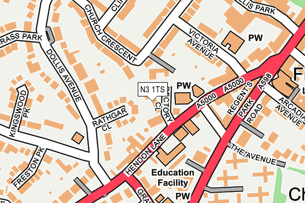 N3 1TS map - OS OpenMap – Local (Ordnance Survey) N3 1TS map - OS OpenMap – Local (Ordnance Survey)