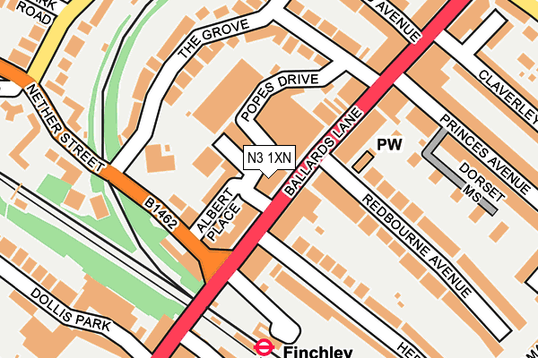 N3 1XN map - OS OpenMap – Local (Ordnance Survey) N3 1XN map - OS OpenMap – Local (Ordnance Survey)