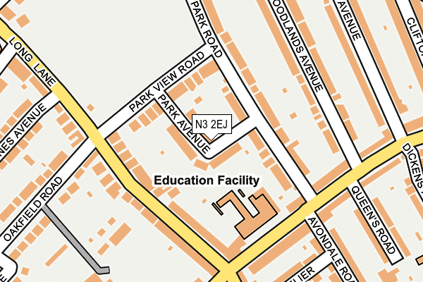 N3 2EJ map - OS OpenMap – Local (Ordnance Survey) N3 2EJ map - OS OpenMap – Local (Ordnance Survey)
