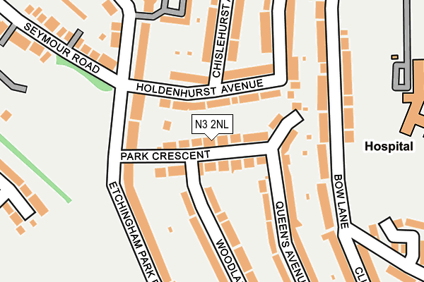 N3 2NL map - OS OpenMap – Local (Ordnance Survey) N3 2NL map - OS OpenMap – Local (Ordnance Survey)