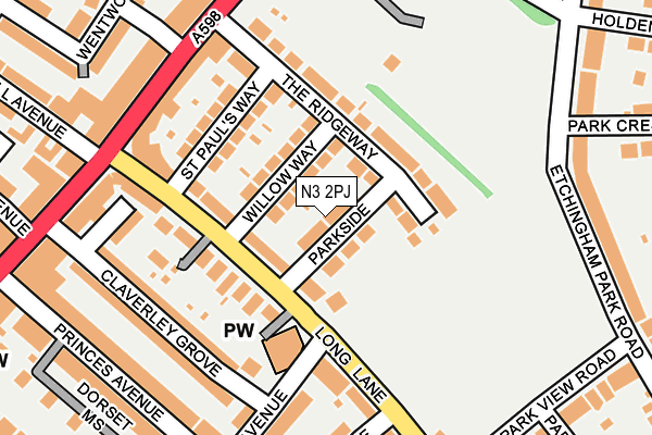 N3 2PJ map - OS OpenMap – Local (Ordnance Survey) N3 2PJ map - OS OpenMap – Local (Ordnance Survey)