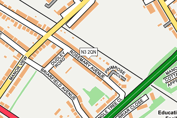 N3 2QN map - OS OpenMap – Local (Ordnance Survey) N3 2QN map - OS OpenMap – Local (Ordnance Survey)
