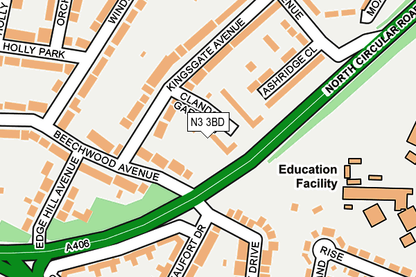 N3 3BD map - OS OpenMap – Local (Ordnance Survey) N3 3BD map - OS OpenMap – Local (Ordnance Survey)