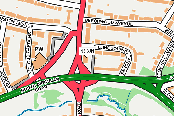 N3 3JN map - OS OpenMap – Local (Ordnance Survey) N3 3JN map - OS OpenMap – Local (Ordnance Survey)