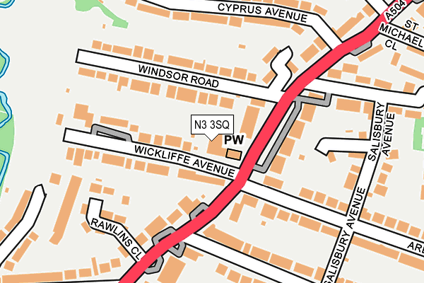 N3 3SQ map - OS OpenMap – Local (Ordnance Survey) N3 3SQ map - OS OpenMap – Local (Ordnance Survey)