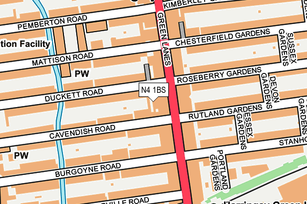 N4 1BS map - OS OpenMap – Local (Ordnance Survey) N4 1BS map - OS OpenMap – Local (Ordnance Survey)