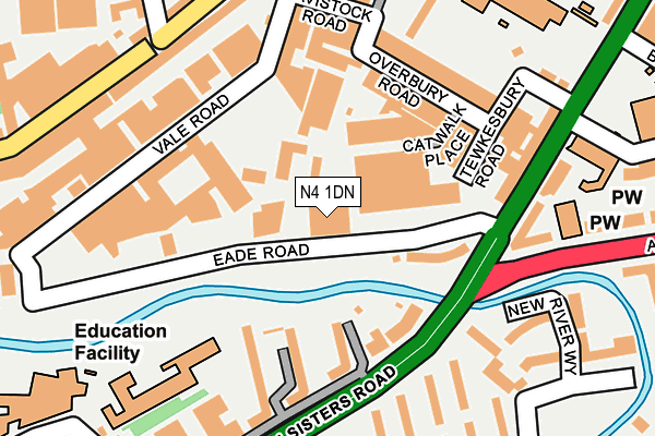 N4 1DN map - OS OpenMap – Local (Ordnance Survey) N4 1DN map - OS OpenMap – Local (Ordnance Survey)