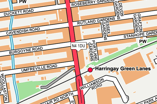 N4 1DU map - OS OpenMap – Local (Ordnance Survey) N4 1DU map - OS OpenMap – Local (Ordnance Survey)