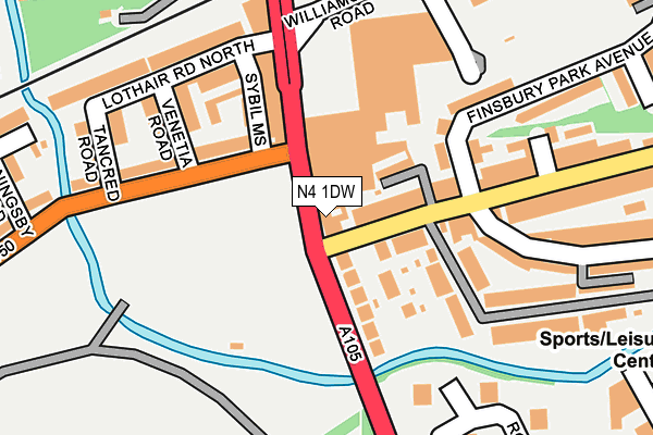 N4 1DW map - OS OpenMap – Local (Ordnance Survey) N4 1DW map - OS OpenMap – Local (Ordnance Survey)