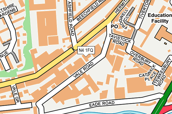 N4 1FQ map - OS OpenMap – Local (Ordnance Survey) N4 1FQ map - OS OpenMap – Local (Ordnance Survey)