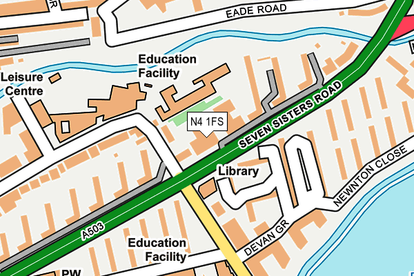 N4 1FS map - OS OpenMap – Local (Ordnance Survey) N4 1FS map - OS OpenMap – Local (Ordnance Survey)