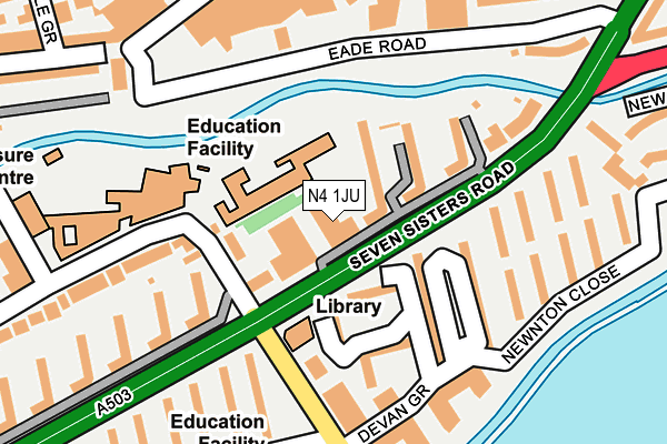 N4 1JU map - OS OpenMap – Local (Ordnance Survey) N4 1JU map - OS OpenMap – Local (Ordnance Survey)