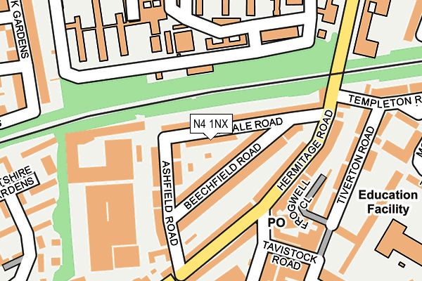 N4 1NX map - OS OpenMap – Local (Ordnance Survey) N4 1NX map - OS OpenMap – Local (Ordnance Survey)
