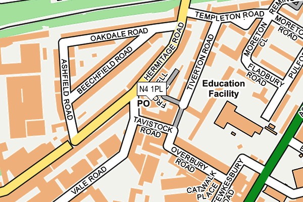 N4 1PL map - OS OpenMap – Local (Ordnance Survey) N4 1PL map - OS OpenMap – Local (Ordnance Survey)