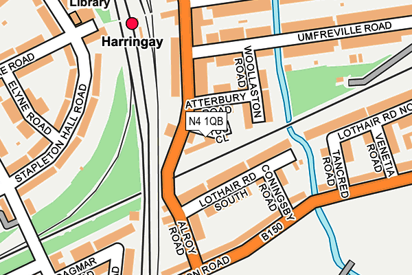 N4 1QB map - OS OpenMap – Local (Ordnance Survey) N4 1QB map - OS OpenMap – Local (Ordnance Survey)