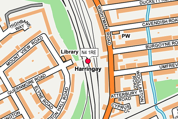 N4 1RE map - OS OpenMap – Local (Ordnance Survey) N4 1RE map - OS OpenMap – Local (Ordnance Survey)