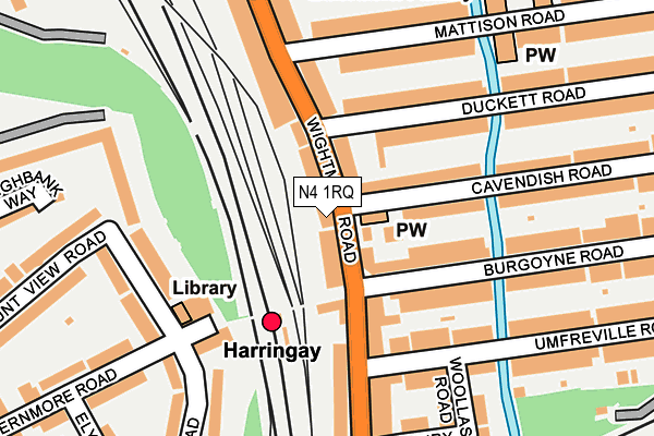 N4 1RQ map - OS OpenMap – Local (Ordnance Survey) N4 1RQ map - OS OpenMap – Local (Ordnance Survey)