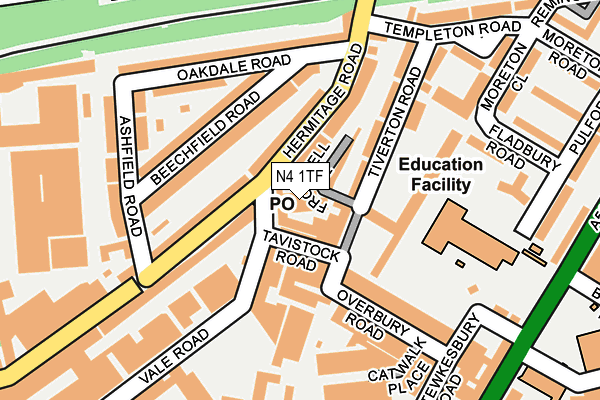 N4 1TF map - OS OpenMap – Local (Ordnance Survey) N4 1TF map - OS OpenMap – Local (Ordnance Survey)