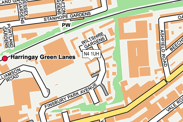 N4 1UH map - OS OpenMap – Local (Ordnance Survey) N4 1UH map - OS OpenMap – Local (Ordnance Survey)
