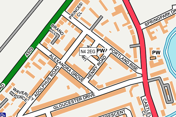 N4 2EG map - OS OpenMap – Local (Ordnance Survey) N4 2EG map - OS OpenMap – Local (Ordnance Survey)