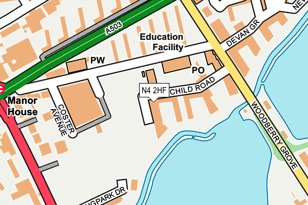 N4 2HF map - OS OpenMap – Local (Ordnance Survey) N4 2HF map - OS OpenMap – Local (Ordnance Survey)