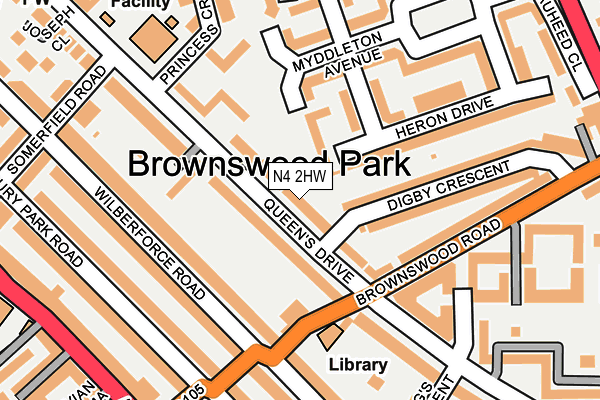 N4 2HW map - OS OpenMap – Local (Ordnance Survey) N4 2HW map - OS OpenMap – Local (Ordnance Survey)